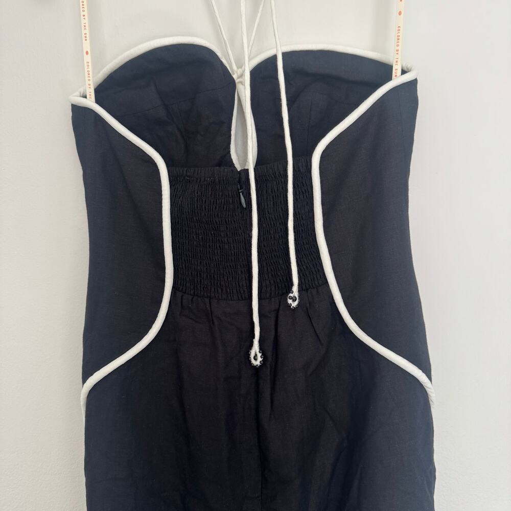 Farm Rio Black And White Cut-Out Midi Dress - Picture 8 of 9